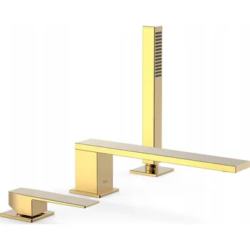 Vodovodní baterie Vanová baterie na okraj vany TRES Slim Exclusive zlatá