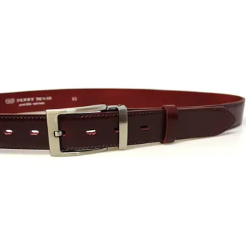 Opasek PENNY BELTS Kožený opasek 35-020-22-95 bordó - 100 cm