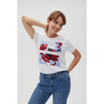 Marisse Women's T-Shirt L-Ts-4628 White Marisse bílá | světle modrá | červená 3271449