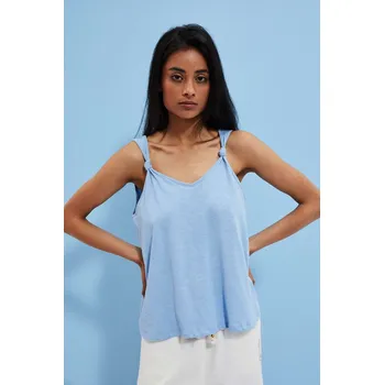 Bavlněný top Moodo bílá | světle modrá 2345333
