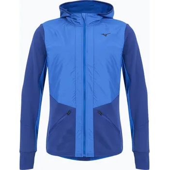 Pánská větrovka Pánská běžecká bunda Mizuno Warmalite Hybrid Full Zip Hooded princess blue