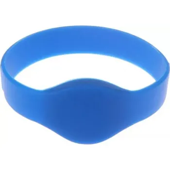 Silikonový náramek 125KHz EM4100 TK4100 modrý, průměr 65mm