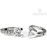 Zlaté náušnice z bílého zlata se zirkony