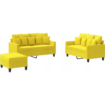 Pohovka Světle žlutá pohovka pro 2 osoby, 140 cm