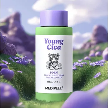MEDI-PEEL - Young Cica PDRN Trouble Shooting Essence Toner - Zklidňující esence-tonikum s Cica, PDRN a regenerující péčí pro problematickou pleť - 200 ml