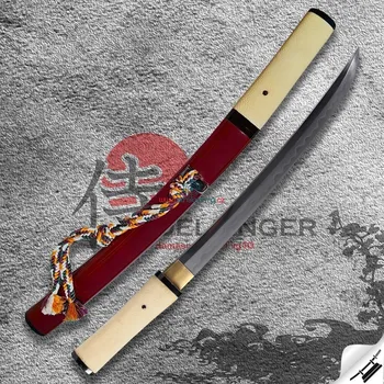 Replika zbraně japanese tanto Jūken & Folded Steel 1075 & Real Choji Hamon
