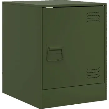 Noční stolek Noční stolek 34,5x39x44 cm olivově zeleň
