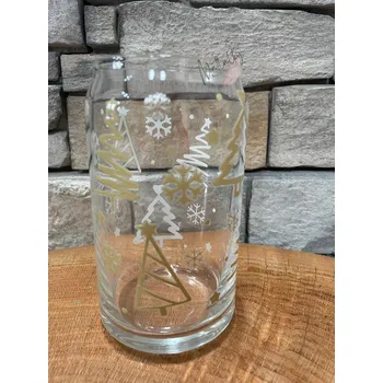 Sklenice Sklenička zlaté stromečky