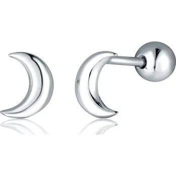 Náušnice Moonlit Stříbrné náušnice půlměsíc