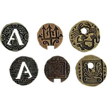 Příslušenství k deskovým hrám imago Sada kovových mincí - Atlantída