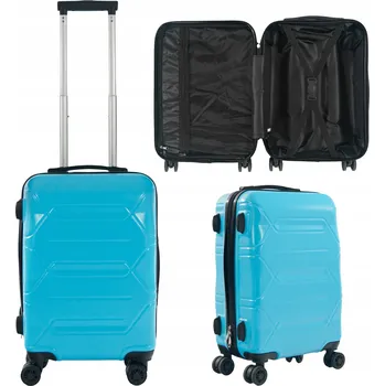 PALUBNÍ KUFR CESTOVNÍ PŘÍRUČNÍ ZAVAZADLO na Kolečkách 34 L ABS Lehký Tvrdý