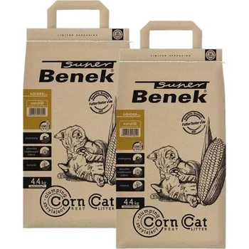 Podestýlka pro kočku BENEK Super Corn Cat Golden kukuřičné stelivo 2 x 7l