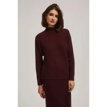 Dámský svetr Netopýří svetr s rolákem Moodo černá | tmavě červená 2474137