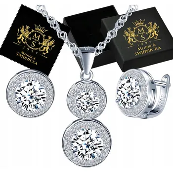 Náušnice Náhrdelník Náušnice Sada Stříbro Dárek Set