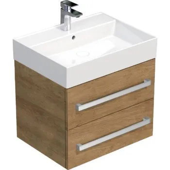 Ložnice Swiss aqua technologies Koupelnová skříňka s umyvadlem SAT Cube Way 60x47,5x46 cm dub Hickory CUBE46602DHSAT
