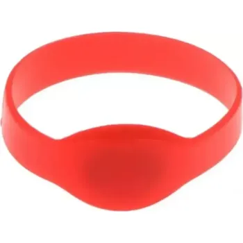 Silikonový náramek 125KHz EM4100 TK4100 červený, průměr 65mm