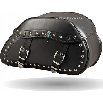 Zavazadlo na motocykl Kožené motocyklové brašny S50D 60cm s cvočky a