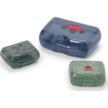 Svačinový box 708771 - Tchibo - Sada dóz na svačinu - barva: modrá