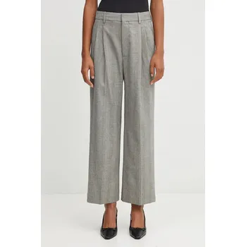 Dámské kalhoty Kalhoty s příměsí lnu Anine Bing belen, S, šedá, 90X