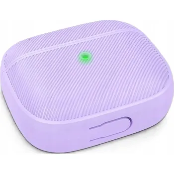 Pouzdro na mobilní telefon Pouzdro ochranné měkké silikonové, obal AhaStyle pro AirPods 3 levandulové