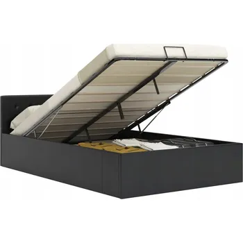 Postel Čalouněná dvoulůžková postel 140x200 černá