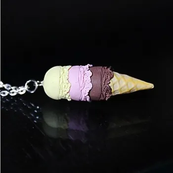 Řetízek Prosperk Řetízek s přívěskem Fimo - zmrzlina tři kopečky S4306