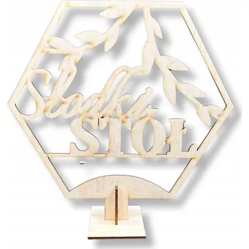 Obraz DŘEVĚNÁ DEKORACE NÁPIS NA SLADKÝ STŮL DECOUPAGE PRO CANDY BAR 25CM