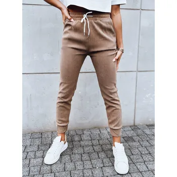 Dámské kalhoty Dámské kalhoty teplákové LUNASLEEP Barva kamelová DSTREET DStreet hnědá 2452375