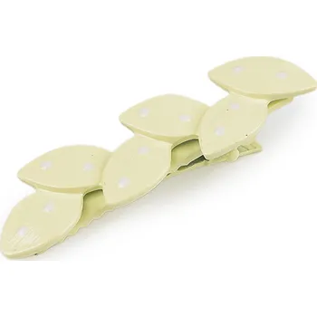 Kovová sponka do vlasů mašle, listy Varianta: 6 žlutá nejsv. list, Balení: 1 ks