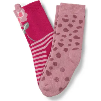 706486 - Tchibo - Dětské protiskluzové ponožky - pro miminko - vel. 27-30 - barva: červená/žakár