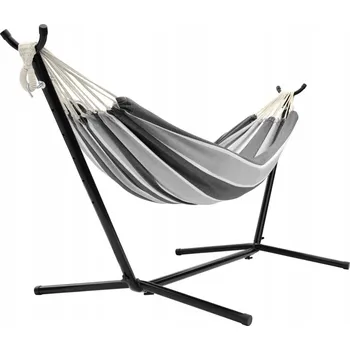 Zahradní houpačka Dvoumístná zahradní houpací síť s roštem /houpačka / houpačka stojan na houpací síť