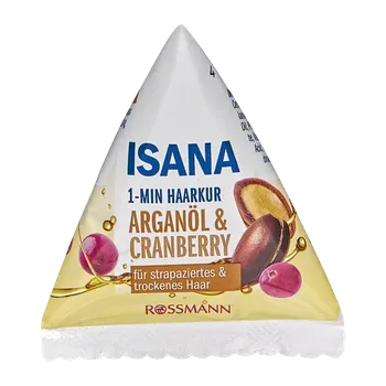 Vlasová regenerace ISANA Maska na vlasy 1 min Arganový olej a brusinky, 25 ml