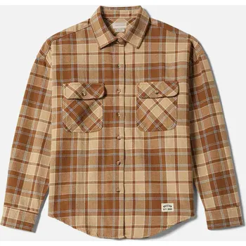 Pánská košile BRIXTON košile - Bowery Vintage L/S Overshirt Washed Copper (WSHCP) velikost: S