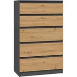 Komoda DANTE 70cm ANTRACIT/DUB ARTISAN matná