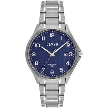 Hodinky LAVVU Titanové hodinky se safírovým sklem TITANIUM LILLEHAMMER Blue LWM0153