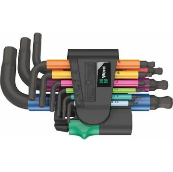 Wera 133164 Šestihranné klíče Wera 950/9 Hex-Plus Multicolour 2, Blacklaser (Sada 9 ks)