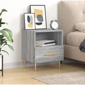 Ložnice vidaXL Noční stolek 40 x 35 x 47,5 cm kompozitní dřevo [827410] Barva: šedá sonoma
