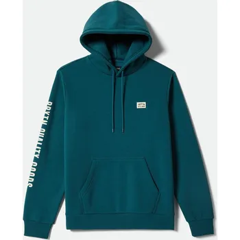 Pánská mikina BRIXTON mikina - Woodburn Label Hoodie Night Sage (NGTSG) velikost: M