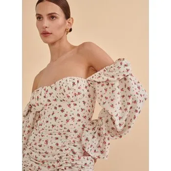 Dámské šaty La Mania Koktejlové šaty MARISOLE 2 Béžová Classic Fit 40