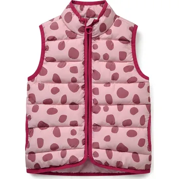 704687 - Tchibo - Dětská prošívaná vesta - pro dívky - vel. 98/104 - barva: růžová/s potiskem