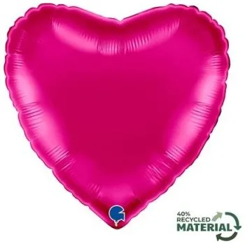 Balónek Srdce magenta NB 18"/46cm fóliový balónek nafukovací