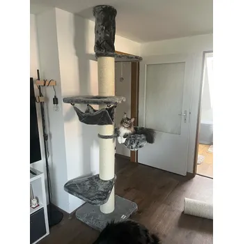 AKCE Škrabadlo do stropu Simba XXL, šedá, 57x57x240-275 cm