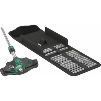 Wera 057473 Šroubovací bity s T-rukojetí Kraftform Kompakt 400 RA Imperial Set 1 (Sada 17