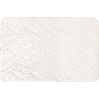 Koupelnová předložka KOUPELNOVÁ PŘEDLOŽKA PROTISKLUZOVÁ MĚKKÁ BÍLÁ 45X75 CM