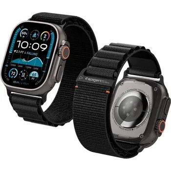 Řemínek na hodinky SPIGEN WBF1 BAND APPLE WATCH 6 / 7 / 8 / 9 / 10 / SE / ULTRA 1 / 2 (44 / 45 / 46 / 49 MM) BLACK