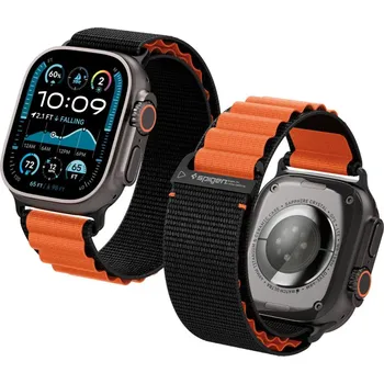 SPIGEN WBF1 BAND APPLE WATCH 8 / 9 / 10 / 11 / SE / ULTRA (44 / 45 / 46 / 49 MM) BLACK/ORANGE