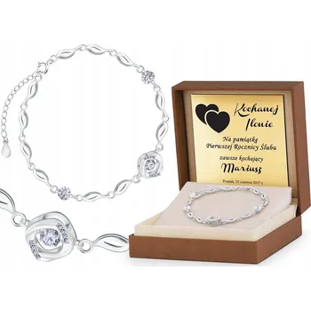 Náramek STŘÍBRNÝ NÁRAMEK 925 SRDÍČKA GRAVÍROVÁNÍ