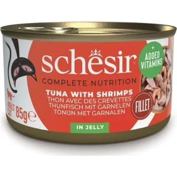 Krmivo pro kočku Schesir Cat konz. Adult tuňák/kreveta 85g