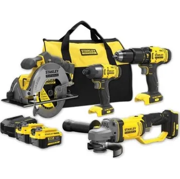 Sada nářadí Stanley FATMAX V20 sada nářadí, vrtačka+utahovák+pila+bruska, elektrické