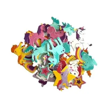 Set školních potřeb Naklejki z pianki PVC66 Jednorożce i tęcza